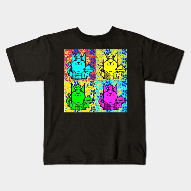 Cooking kitten chef pop by LowEndGraphics Kids T-Shirt by LowEndGraphics